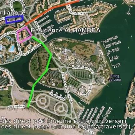 T2 Alhambra Avec Piscine A 800 M Richelieu Et 300m Ile Des Loisirs 아파트 아그